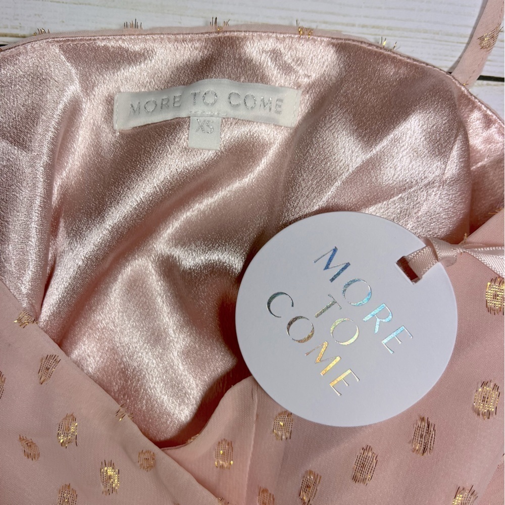 More To Come Dainty Feminine Fairy Ruched Mini Dress Light Pink | XS - Picture 6 of 6